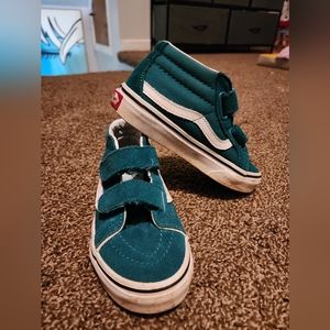 Teal Velcro Kids Vans